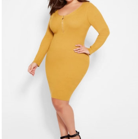 Ashley Stewart Dresses & Skirts - NWT Ashley Stewart Zip Bodycon Swester Dress 18/20